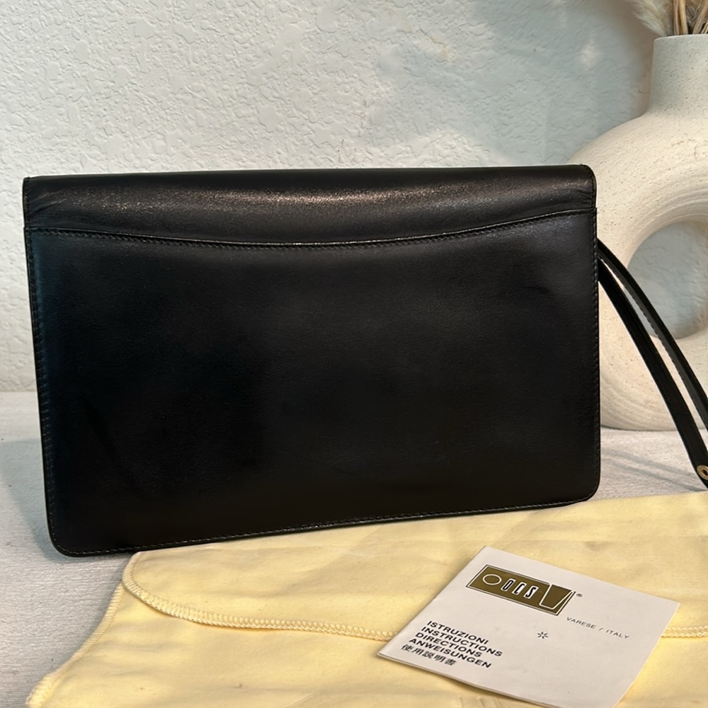 Dunhill Leather Combination Lock Messenger bag w wristlet and handle/ dust bag - Picture 6 of 13